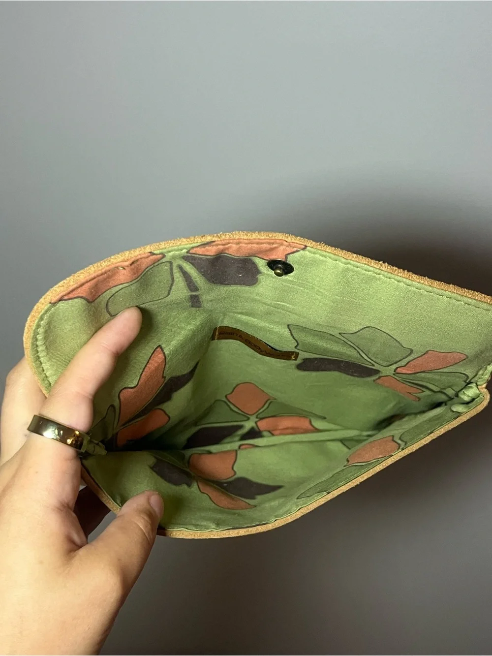 Bath & Body Works Tan Suede Wristlet Clutch
